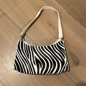 Zebra Print Shoulder Bag